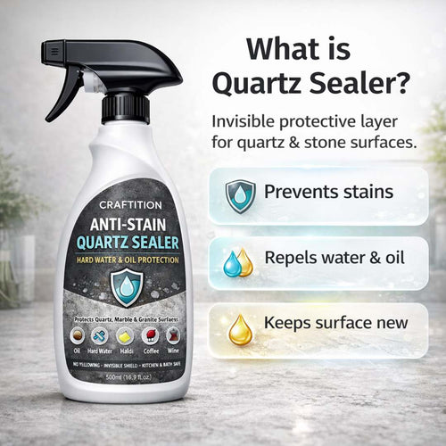 Anti-Stain Quartz Sealer – Hard Water & Oil Protection