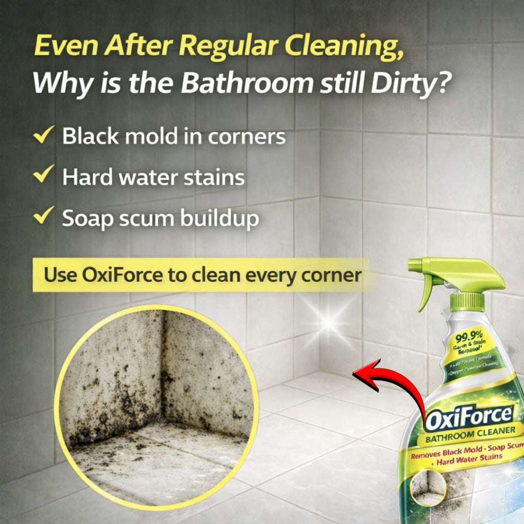 OxiForce Bathroom Cleaner - Shower, Tub & Tile Shine Every Corner Buy 1 Get 1 Free
