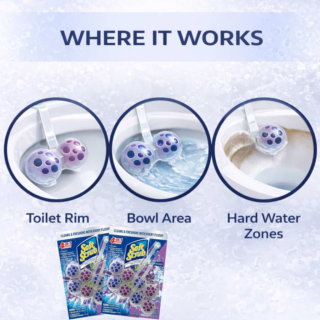 Soft Scrub 4-in-1 Rim Hanger Toilet Bowl Cleaner - Lavender Fragrance