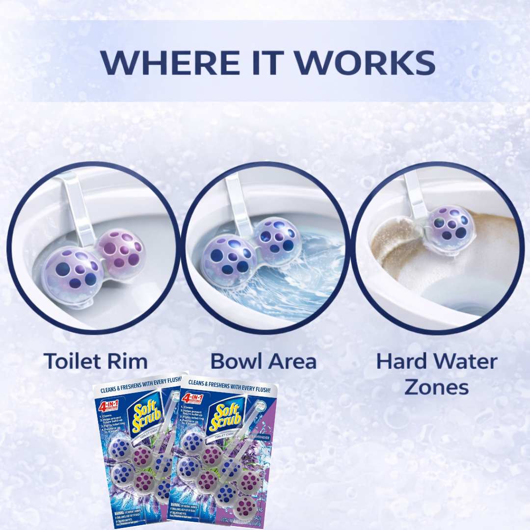 Soft Scrub 4-in-1 Rim Hanger Toilet Bowl Cleaner - Lavender Fragrance