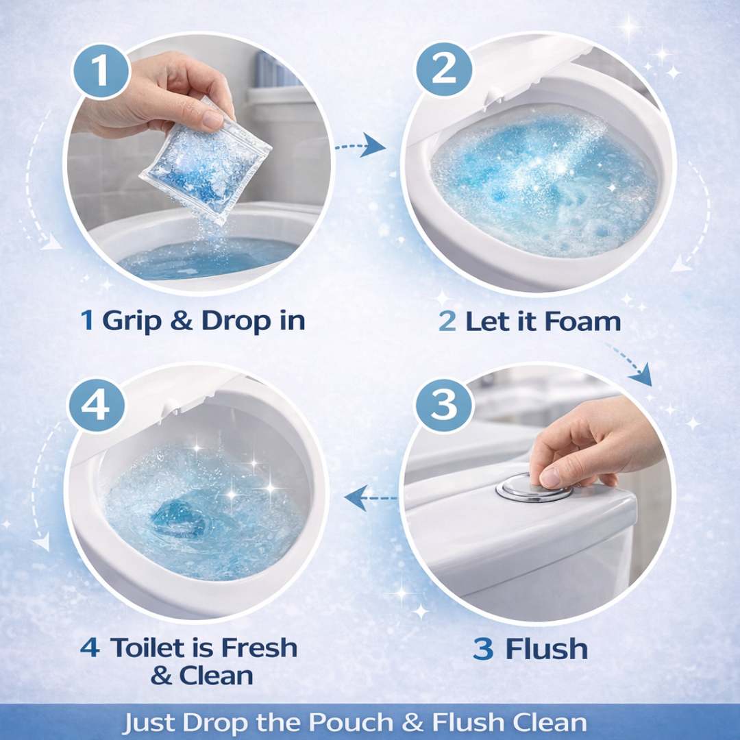 Scrubbing Bubbles Easy-Clean Foaming Pouches - The Self-Scrubbing "Drop & Flush" Solution