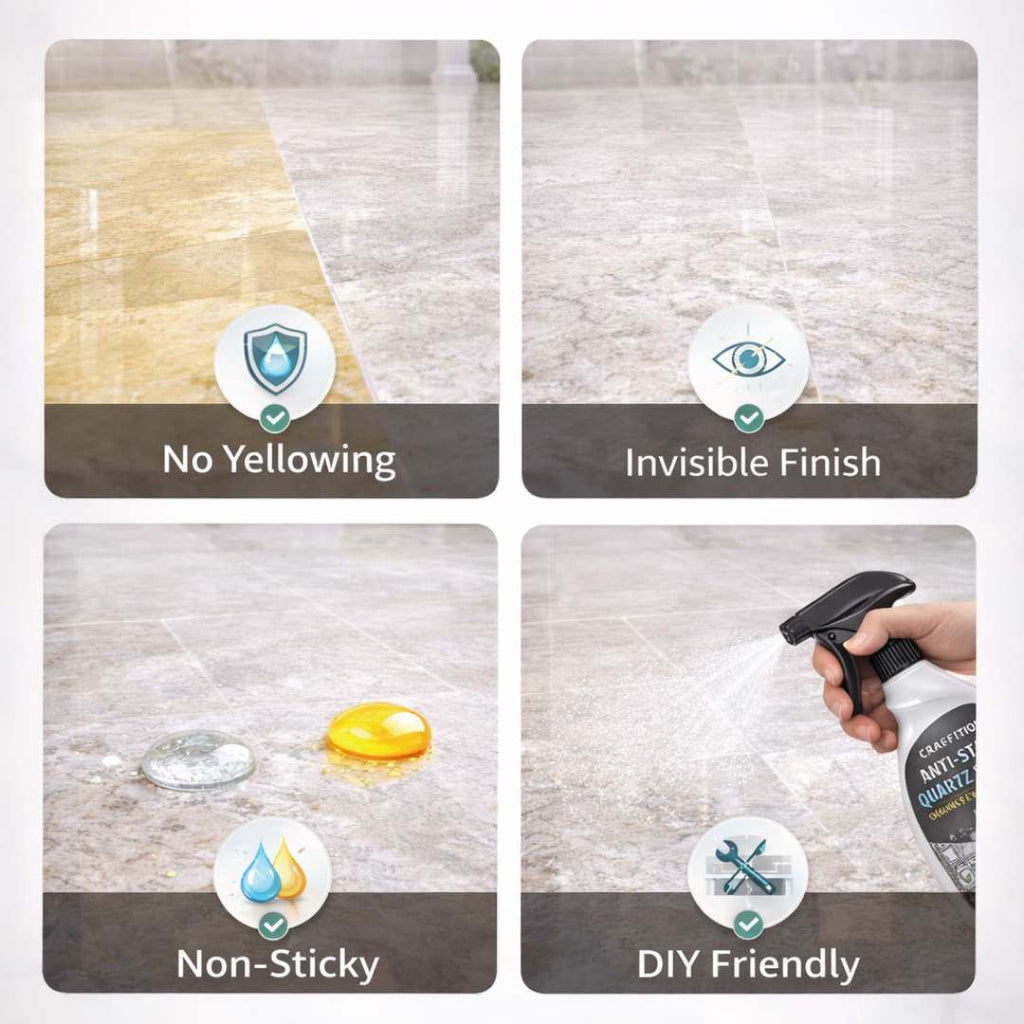 Anti-Stain Quartz Sealer – Hard Water & Oil Protection